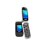 T�l�phone portable � clapet - wuum - clap - double �cran - bouton sos - bluetooth - noir
