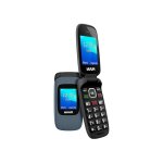 T�l�phone portable � clapet - wuum - clap - double �cran - bouton sos - bluetooth - titanium