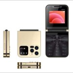 Téléphone portable pliable ap i15 pro - or - 2g non - intelligent - dual sim Téléphone portable pliable ap i15 pro - or - 2g non - intelligent - dual sim