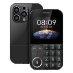 Téléphone portable à touches Écran 201 pouces double sim style curve noir Téléphone portable à touches Écran 201 pouces double sim style curve noir