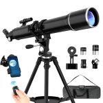 T�lescope astronomique famirosa - ouverture 90mm grossissement 36x - 270x focale 900mm adaptateur de ...