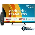 Televiseur led estar tv android 32 / 82 cm 2k hd ledtv32a3t2 noir