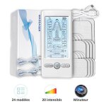 Tens ems electrostimulateur musculaire de canaux double pour le soulagement de la douleur la massage ...