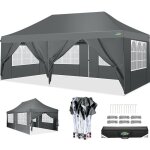 Tente � baldaquin pop - up 10x20ft avec 6 parois lat�rales amovibles tentes � baldaquin ext�rieures pour ...