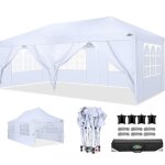 Tente � baldaquin pop - up 10x20ft avec 6 parois lat�rales amovibles tentes � baldaquin ext�rieures pour ...