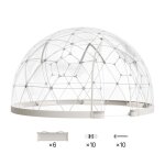 Tente igloo d�me transparente - duoku - gb - dome - 9. 5 - 29 x 17 m - vue 360� - 2?4 personnes