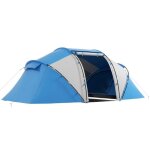 Tente camping 4 - 6 places - tunnel / d�me - imperm�able 2000 mm - stable & l�g�re - entr�e + tapis de ...