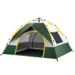 Tente de camping automatique 2 - 3 personnes pop - up avec double porte et fenêtres tente légère imperméable ... Tente de camping automatique 2 - 3 personnes pop - up avec double porte et fenêtres tente légère imperméable ...
