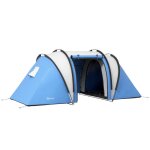 Tente de camping familiale - outsunny - 4 - 5 personnes - avec 2 chambres 3 fentre sac de transport ...