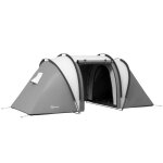 Tente de camping familiale outsunny 4 - 5 personnes avec 2 chambres 3 fentre sac de transport tanche ...