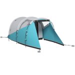Tente de camping familiale - outsunny - pour 4 - 5 personnes - impermable - 2 portes + fentres - ventile ...