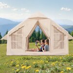 Tente de camping - tente gonflable glamping 4 - 6 personnes avec pompe installation facile