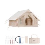 Tente de camping gonflable - vevor - 3x3x23 m - tente de glamping pour 4  6 personnes oxford 300d - ...