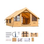 Tente de camping gonflable - vevor - 4 x 3 x 22 m - pour 5 à 8 personnes avec pompe à main 2 puits de ... Tente de camping gonflable - vevor - 4 x 3 x 22 m - pour 5 à 8 personnes avec pompe à main 2 puits de ...