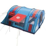 Tente familiale de camping tunnel - skandika gotland 6 racing - 6 personnes - 540 x 450 x 210 cm - tapis ...