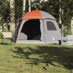 Tente familiale - non spcifi - igloo - 6 personnes - impermable 2000 mm - gris orange