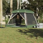 Tente familiale - imperm�able - 6 personnes - vert - dimensions 317x317x225 cm - montage manuel