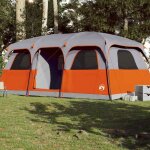Tente familiale - vidaxl - modèle cabine - 9 personnes - imperméable - gris Tente familiale - vidaxl - modèle cabine - 9 personnes - imperméable - gris