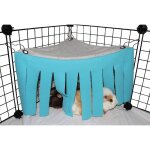 Tente hamac pour petit animal ? nid en tissu bleu pour hamster cochon d?inde rat lapin chinchilla. label ...