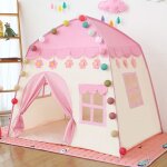 Tente jeu enfant ch�teau princesse - portable �toiles brillantes int�rieur ext�rieur - rose