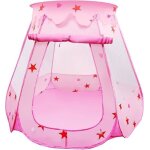 Tente de jeux - enfant - pliable - 120x90 cm - rose - piscine � boules
