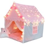 Tente jeu enfants princesse grande tente chteau fes rose rideau fentre
