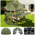 Tente moustiquaire tonnelle pop - up - vevor - 396x396 m - tente moustiquaire pliante 10 - 12 personnes ...