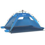 Tente de plage - outsunny - pop up - pour 1 - 2 personnes - facile � installer - anti uv - pour plage ...