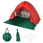 Tente de plage pop - up anti uv upf 50 + abris de plage 2 - 3 personnes avec sac de transport + piquets ...