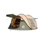 Tente pop - up hewolf 2 - 4 personnes : montage rapide 3 secondes protection uv ventilation optimale ...