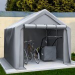 Tente de rangement de 244 x 241 x 217 cm avec portes enroulables abri de jardin abri de jardin tente ...