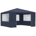 Tente de réception / chapiteau - avec parois latérales - 4x4 m bleu 90 g / m² a1 Tente de réception / chapiteau - avec parois latérales - 4x4 m bleu 90 g / m² a1