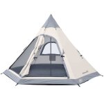 Tente tipi skandika hetta 335 protect - 4 pers - 335x290 cm - hauteur 2 m - tapis de sol cousu - camping ...