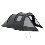 Tente tunnel pour 4 personnes tente de camping 2 chambres protection uv colonne deau de 2000 mm tanchenoir ...