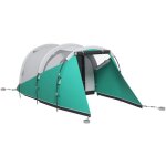 Tente tunnel 5 pers - familiale 2 chambres - sac transport - colonne deau 3000mm - vert - jardin / camping ...