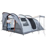 Tente tunnel de camping - skandika egersund 5 xl sleeper protect - 5 personnes - sol cousu - 1 cabine ...