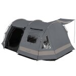 Tente tunnel skandika kambo 4 - tente camping 4 personnes - 1 cabine sombre - 3 entres. store banne