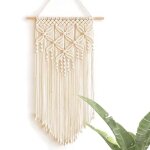 Tenture murale en macram� beige 40 x 80cmtapisserie tiss�e art tiss� moderne et chic pour chambre � coucher ...