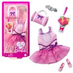 Tenue de ballet - mattel - my first barbie - robe de danse - ballerines - sac de sport rose