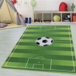 Teppium tapis enfant tapis motif terrain de football color verd 80x120 cm tapis chambre enfant tapis ...