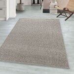 Teppium tapis de salon moderne uni beige chin� 200x290 cm - boucles courtes entretien facile tapis uni ...