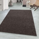 Teppium tapis de salon moderne uni marron chin� 200x290 cm - boucles courtes entretien facile tapis uni ...
