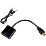 Adaptateur hdmi vers vga - tera - 1080p - noir - câble audio 35mm - portable Adaptateur hdmi vers vga - tera - 1080p - noir - câble audio 35mm - portable