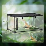 Terrarium pour reptiles bo�te � nourriture pour reptiles terrarium en verre pour amphibiens arachnides ...