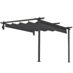 Terrasse extérieure pergola env. terrasse pavillon de jardin en aluminium montage mural toit réglable ... Terrasse extérieure pergola env. terrasse pavillon de jardin en aluminium montage mural toit réglable ...