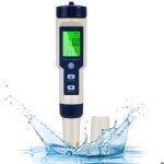 Testeur de ph lectronique 5 en 1 avec cran lcd testeur de qualit de leau pour tester le ph / tds / ...
