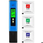Testeur de ph numrique professionnel ? prcision 001 pour aquariums ou piscines ? cran lcd avec tui ...