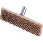 Tête de balai en fil dacier brosse de balayage en métal pour terrasse terrasse pavé allées allées Tête de balai en fil dacier brosse de balayage en métal pour terrasse terrasse pavé allées allées