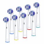 Têtes de brosse de rechange oral b lot de 8 têtes Électriques precision clean Têtes de brosse de rechange oral b lot de 8 têtes Électriques precision clean
