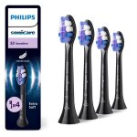T�tes de brosse de rechange - philips - s2 sensitive - lot de 4 - noir - poils ultra - souples